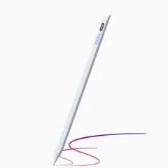 Safigor iPad ペンシル 2018〜2025年対応 アップルペンシル互換 高感度タッチペン Type-C急速充電 傾き感知/パームリジェクション/磁気吸着/誤作動防止 極細ペン先 替え芯付き 軽量設計 書き心地滑らか（ホワイト）