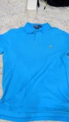 ポロ ラルフローレン ブルー 半袖 カラーTシャツ