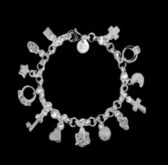 【B08】ブレスレット　ホワイト　メンズ　シルバー925　アクセサリー　白色