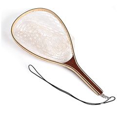 Clear Rubber Net for Fishing, Tube Fishing, Stream Fishing, Lures, Flies, Wooden Landing Net, Non-Injurious to Fish, TS ST