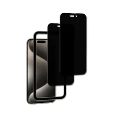 Pro 15 ガラスフィルム ガラスフィルム iPhone 強化ガラス 覗き見防止 カバー アイフォン15プロ iphone 日本素材製 15pro 覗き見防止【2枚セットのぞき見防止】 保護フィルム いphone15pro ガイド枠付き KPNS