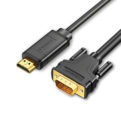 Mindpure HDMI to VGA Converter Cable, 2m, 1080p@60Hz, Unidirectional Transmission, HDMI Male to VGA Male, Gold Plated, Reverse Connection Not Supported, for Computers/Desktops/Laptops/PCs/Monitors/Projectors, HD...