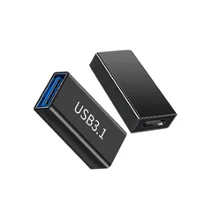 USB C to USB 3.1 変換アダプタ 10Gbps高速データ転送 中継アダプタ Type C メス - USB A 3.1 メス 急速充電 変換コネクタ(2個セット)