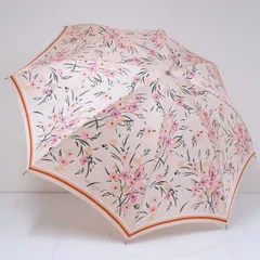 傘 Kate spade new york ケイトスペード USED美品 花柄 フラワー ロゴ グラスファイバーフレーム 60cm S1695