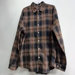 ブラウン ブラック CHECK シャツ100 105サイズ 春 秋 58433