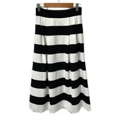 JENNE(ジェンヌ) ロングスカート サイズM レディース美品  - 黒×白 ボーダー