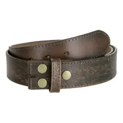 ボンテッドレザー ヴィンテージルック メンズ用ベルト (バックルなし) S/Mサイズ