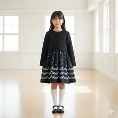 【120cm】組曲 KUMIKYOKU フォーマルワンピース ボレロ付き 花刺繍 入学式 卒園式