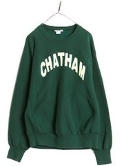 【お得なクーポン配布中!】 90s USA製 リー カレッジ プリント スウェット メンズ XL 古着 オールド ヘビーウェイト トレーナー 裏起毛 リバース タイプ 大きいサイズ