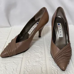 DIANA ダイアナ パンプス レザー ブラウン 22㎝ ヒール 小さいサイズ ハイヒール ポインテッドトゥ 本革