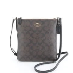 極美品 コーチ シグネチャー F58309 レザー ショルダーバッグ 斜め掛け 本革 ブラウン 茶色 レディース EWM DN5-8【中古】