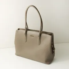 フルラ FURLA TESSA レザートートバッグ リボンチャーム付＼グレージュ ハンドバッグ【2400014756500】