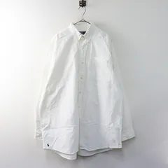 ポロラルフローレン POLO Ralph Lauren ポニー刺繍 スーパービッグフット オーバーサイズ シャツ XL｜ホワイト  BD【2400014792362】