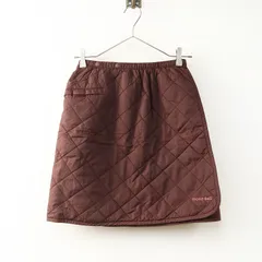 キッズサイズ モンベル mont-bell サーマラップ スカート FREE ブラウン×ピンク┃アウトドアボトム キルティング【2400014831474】