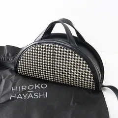 美品 2025AW ヒロコハヤシ HIROKO HAYASHI LONDRA ロンドラ 2wayショルダーバッグ＼ブラック ハンドバッグ レザー 千鳥【2400014732993】