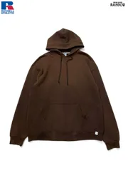 古着 RUSSELL ATHLETIC ラッセルアスレチック 無地 長袖 スウェット フーディー パーカー 茶 (ttu2512050)