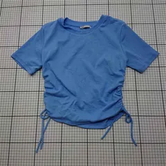 ◇ Θ ザラ ZARA サイドリボンTシャツ レディース ブルー系 E  【1601300034642】