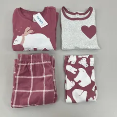 A351-1620548 Carter’s キッズ パジャマ 4点セット 108〜114cm 女の子 フリース