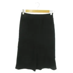 メイソングレイ MAYSON GREY スカート タイト マーメイド ミモレ ロング フェイクスエード 1 黒 ブラック /AO19