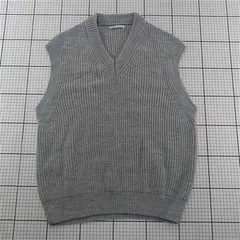 ◇ Θ ザラ ZARA グレー ニットベスト メンズ E  【1601300048205】