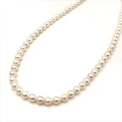 美品 テリ良好 あこや パール 真珠 ネックレス 約3ｍｍ ホワイト シルバー刻印 アクセサリー 冠婚葬祭 レディース ジュエリー m15478