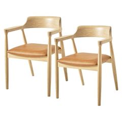 K☆1093 関家具 ダイニングチェア マンタ オーク材　２脚セット K☆1093 関家具 ダイニングチェア マンタ オーク材 2脚セット - メルカリ