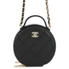 シャネル チェーンショルダーバッグ マトラッセ ココマーク ミニ バニティ キャビアスキン AP2502 CHANEL ヴァニティバッグ 黒