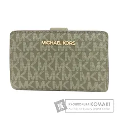 Michael Kors マイケルコース MKシグネチャー 二つ折り財布（小銭入れあり） PVC レディース [中古]