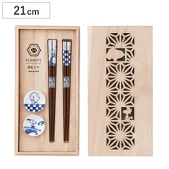 箸 木箱入ペア染付箸セット スヌーピー （ お箸 箸置き カトラリーセット カトラリー ペア 和風 和食器 キャラクター かわいい ギフト プレゼント )