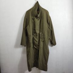 PLAY LORD プレイロード ロング モーターサイクル コート ナイロン スタンドカラー 古着 vintage カーキ系 B631