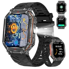 ◆スマートウォッチ【業界新登場 ChatGPT搭載 AI文字盤 GPS内蔵】高輝度懐中電灯 軍用規格 2.01インチ大画面 Bluetooth5.3通話 スポーツウォッチ 3ATM防水 耐衝撃 GPS運動軌跡記録 腕時計 長持ちバッテリー 100+運動モード 