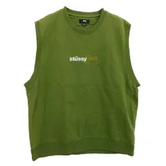 STUSSY ステューシー SPORT スポーツ スウェット ベスト グリーン系 XL【中古】