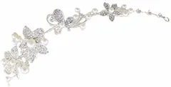 Puchihapi(プチハピ) ティアラ ヘッドドレス ヘアコーム 髪飾り 花 プルメリア パール ビジュー アクセサリー シルバー 色 フラワー 結婚式 ウエディング 新婦 演奏会 お呼ばれ ドレスアップ にも パープル プリザーブ (髪かざり)