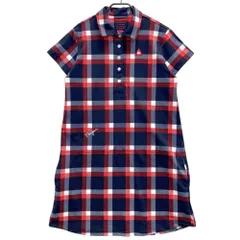サイズ：LL LE COQ GOLF ルコックゴルフ  半袖ワンピース チェック柄 ネイビー系 [240101614185] ゴルフウェア レディース ストスト