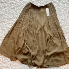 UNIQLO ユニクロ　シフォンスカート　大きいサイズ　カーキ　XXL ロング　スカート　春