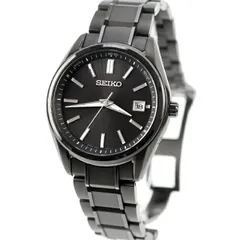 セイコー SEIKO 腕時計 メンズ SBTM343 セイコーセレクション ソーラー電波 チタン 薄型 オールブラック