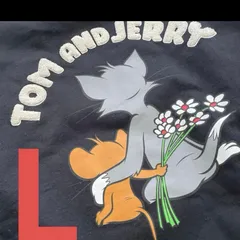 新品　トムとジェリー サガラ刺繍　長袖　スエット　トレーナー　L