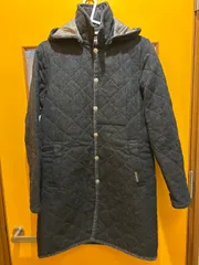 A【A31-17】◇ LAVENHAM サイズ36 キルティングコート　黒色　レディース