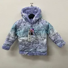 P392-1416623 アナと雪の女王 キッズ リバーシブル ジャケット 3T 約95〜100cm ファーフード 子供服