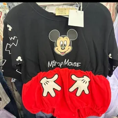 【新品】ディズニー　Disney ミッキーミニー　ロンパース　赤　70-80