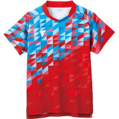 ヴィクタス VICTAS 卓球 ゲームシャツ V-GS220 シャツ ウェア JTTA公認 2021年全日本選手権モデル 吸汗速乾 ストレッチ 伸縮 軽量  512101 9050 レッド×ブルー