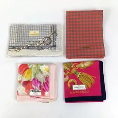 未使用 ハンカチ4枚セット renoma レノマ TANINO CRISCI タニノクリスチー LANCEL ランセル TRUSSARDI トラサルディ レディース 新品 上品 エレガント