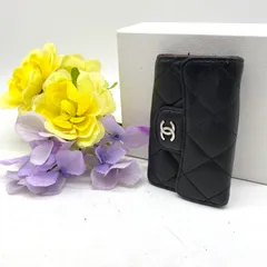 シャネル キーリング キーケース 鍵キャビアスキン 黒 ココマーク GB226