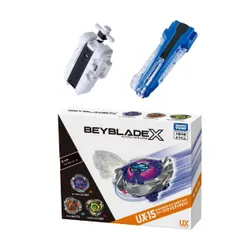 3種セット / ベイブレード X UX-15 シャークスケイル + BX-42 ラバーカスタムG ブルー + BX-28 ランチャー ホワイト + BX-42 ラバーカスタムG ブルー