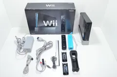 【送料無料】　ニンテンドー Nintendo Wii 本体 RVL-001(JPN) ブラック セット　現状品