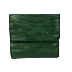 LOUIS VUITTON(ルイヴィトン) Wホック財布 エピ ポルトモネビエカルトクレディ M63484 ボルネオグリーン マルティエ刻印 レザー