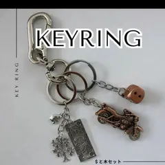 じゃらじゃら キーホルダー カラビナ付き バッグチャーム  ストリート  古着 アメカジ 韓国 ヴィンテージ ダイス バイク