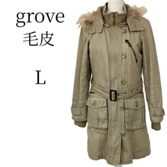 grove グローブ 毛皮 ブラウン系 長袖 毛皮・ファーコート L HMR115-18のサムネイル
