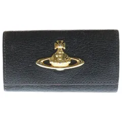 Vivienne Westwood (ヴィヴィアンウエストウッド) ビッグオーブ 4連キーケース ブラック/ゴールド