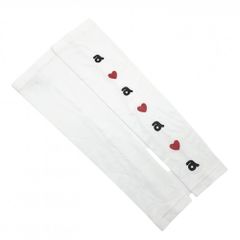 [Excellent Condition] Archivio Arm Covers, White x Black, Logo, Heart Design, Women's Golf Wear